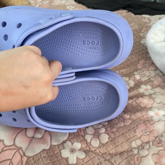 Crocs Classic Crush Platform Added Height Purple Clog - Picture 5 of 6